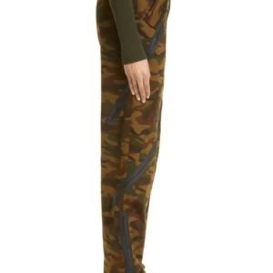 Pantalon treillis femme coton camouflage à imprimé